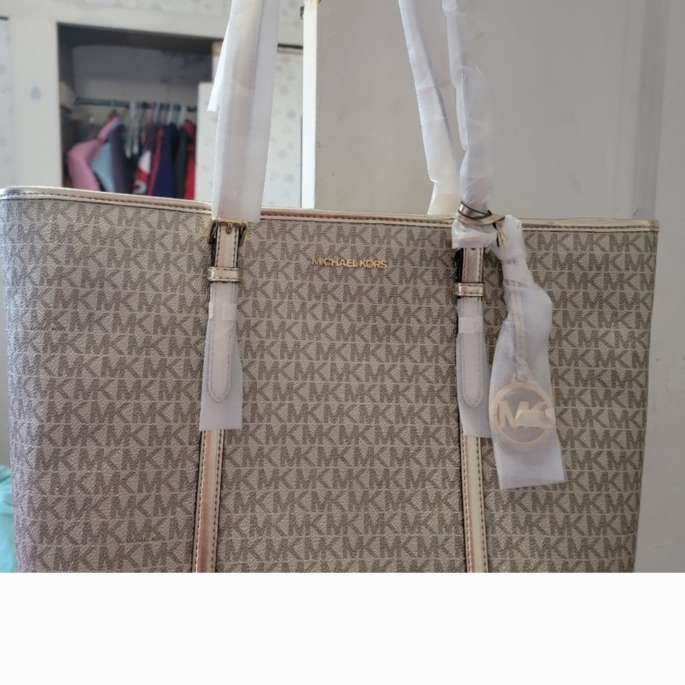 Michael Kors Beige Tote Bag